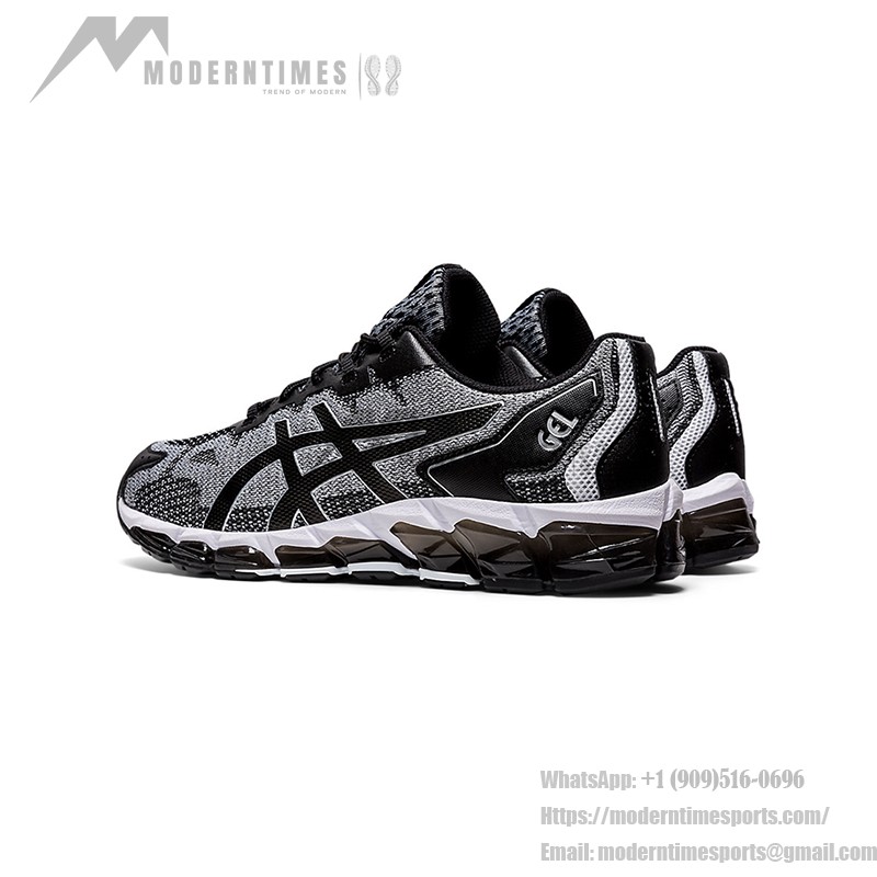 ASICS GEL-Quantum 360 6 1021A337-100 Black White Gray Full-GEL Cushioning Running Shoes