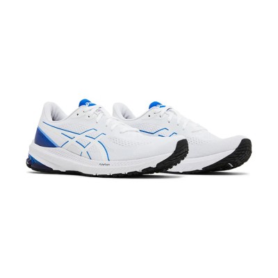 ASICS GT-1000 12 1011B631-100 White Blue Lightweight Cushioning Running Shoes Stylish Simplicity and Superior Performance