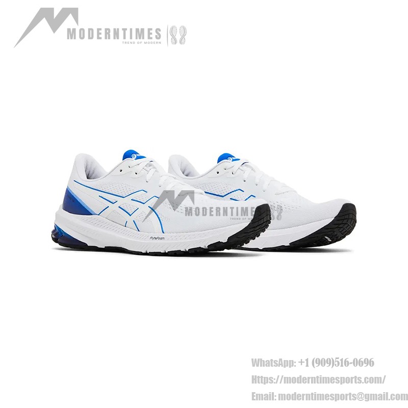 ASICS GT-1000 12 1011B631-100 White Blue Lightweight Cushioning Running Shoes