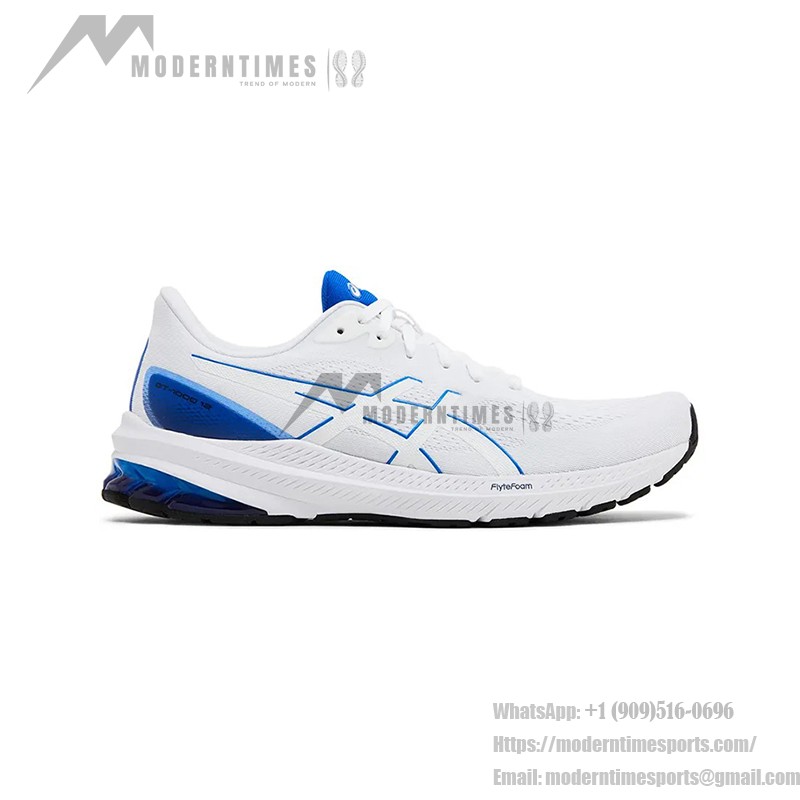 ASICS GT-1000 12 1011B631-100 White Blue Lightweight Cushioning Running Shoes