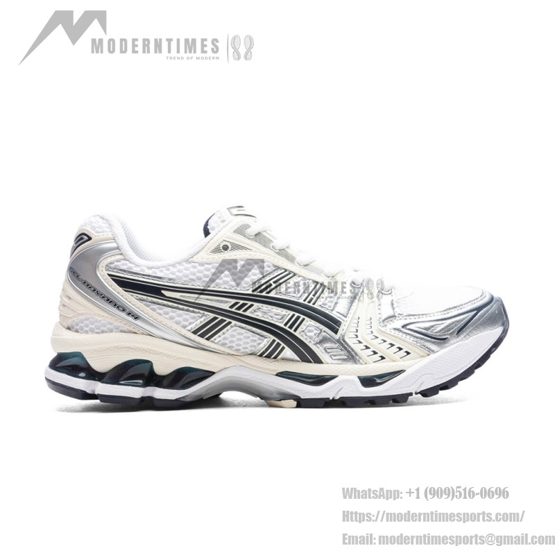 ASICS Gel-Kayano 14 White Silver – Men's Retro Running Sneakers ASICS Gel-Kayano 14 White Silver Sneakers with Gel Cushioning