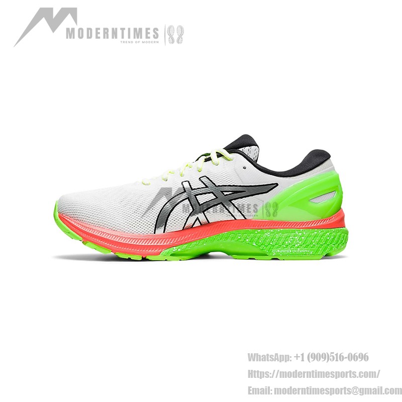 ASICS Gel-Kayano 27 Lite-Show 1011A885-100 Laufschuhe Weiß Bunte Sohle