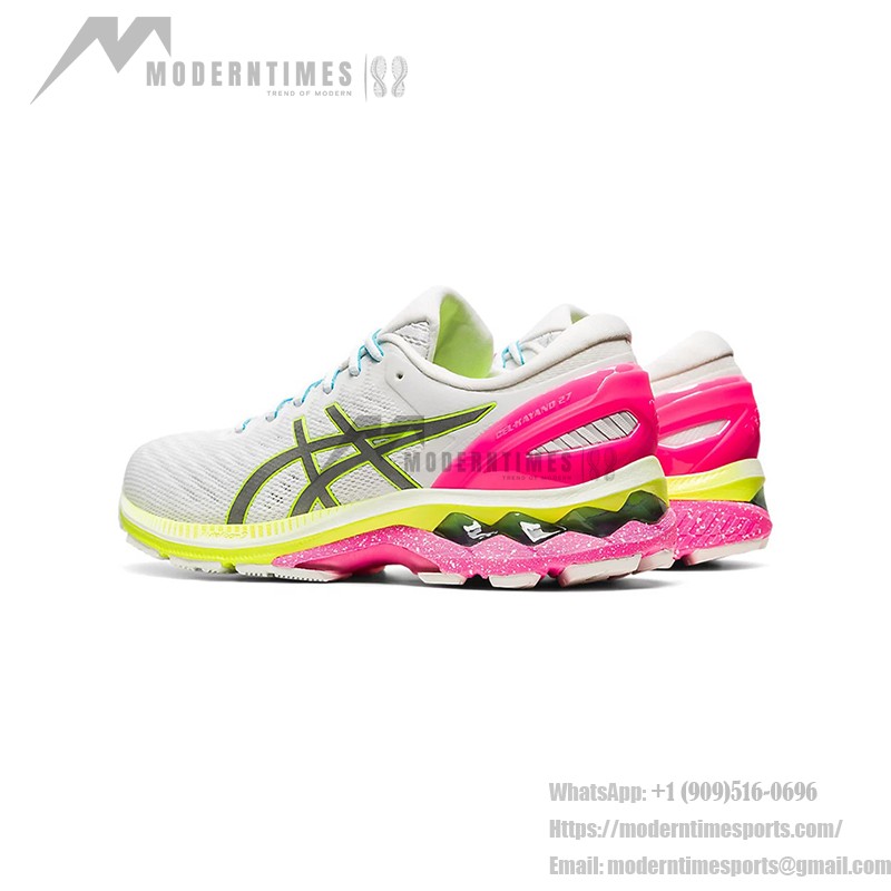 ASICS Gel-Kayano 27 Lite-Show 1012A761-100 Laufschuhe Weiß Bunte Sohle Design