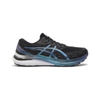 ASICS Gel-Kayano 1011B472-001 29 플래티넘 러닝화 안정성 편안함 블랙 블루 디자인