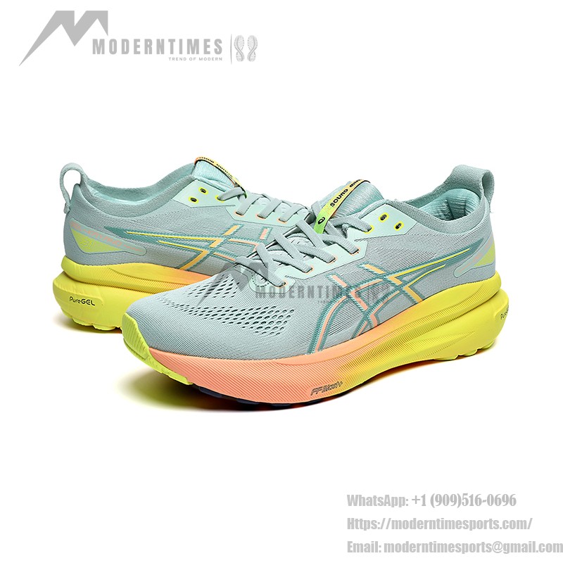 ASICS Gel-Kayano 31 1012B745-750 Women's Running Shoes in Mint Green and Neon Yellow