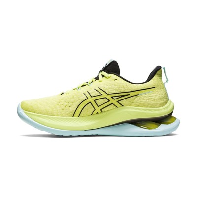 ASICS Gel-Kinsei Max 196074947-102 メンズランニングシューズ - 蛍光イエローとミントグリーンの高性能軽量クッションデザイン