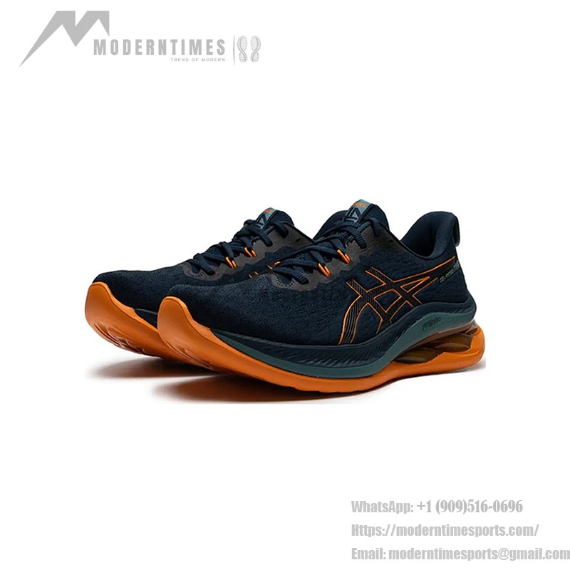 ASICS Gel-Kinsei Max 1011B696-400 Herren Laufschuhe in French Blue und Bright Orange