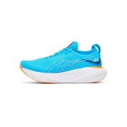 ASICS Gel-Nimbus 25 1011B547-400 Men's Running Shoes - High Performance Lightweight Cushioning Design in Island Blue and Orange