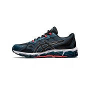 ASICS Gel-Quantum 360 6 1021A337-400 네이비 레드 풀-GEL 쿠셔닝 러닝화 성능과 스타일의 결합