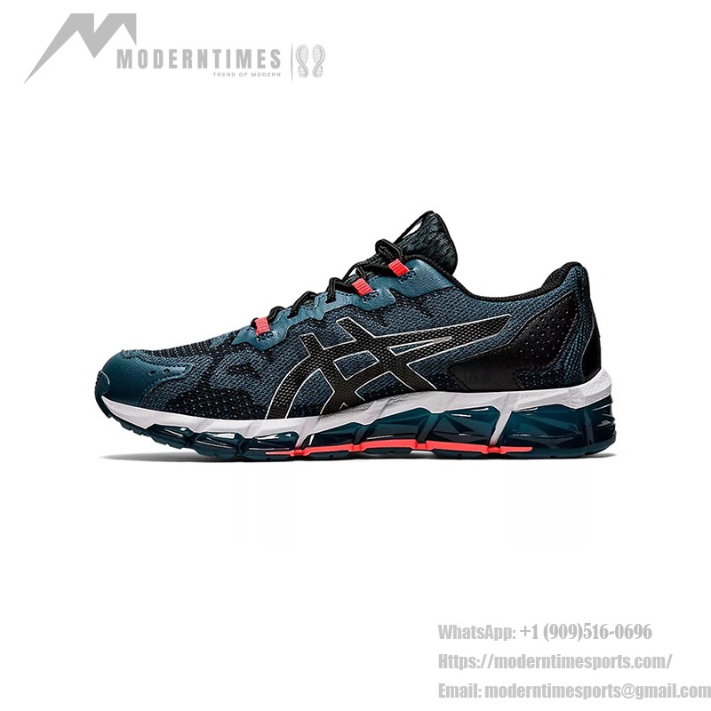 ASICS Gel-Quantum 360 6 1021A337-400 Navy Red Full-GEL Cushioning Running Shoes