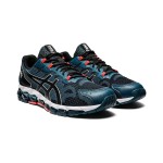 ASICS Gel-Quantum 360 6 1021A337-400 네이비 레드 풀-GEL 쿠셔닝 러닝화