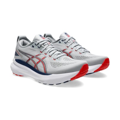 ASICS Gel-Kayano 31 1011B867-021 メンズランニングシューズ - 高性能安定性と軽量クッション性デザイン（グレー＆レッド）