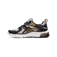 ASICS Gel-Quantum 180 6 1201A063-020 Black Gray Gold Full-GEL Cushioning Running Shoes Stylish Design and Superior Comfort