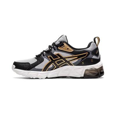 ASICS Gel-Quantum 180 6 1201A063-020 Black Gray Gold Full-GEL Cushioning Running Shoes Stylish Design and Superior Comfort