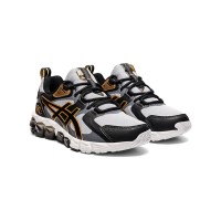 ASICS Gel-Quantum 180 6 1201A063-020 Black Gray Gold Full-GEL Cushioning Running Shoes Stylish Design and Superior Comfort