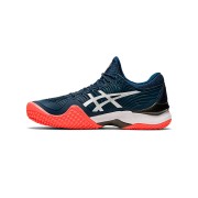 ASICS Court FlyteFoam 2 1041A084-400 Navy Blue White Fluorescent Orange Tennis Shoes Professional Stability and Lightweight Cushioning