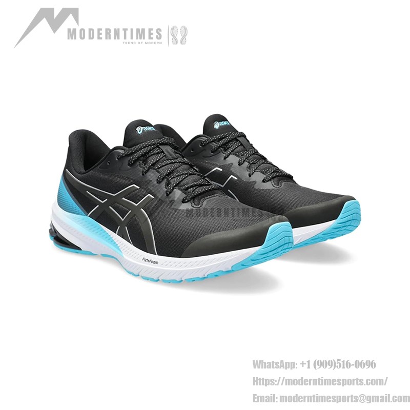 ASICS GT-1000 12 1012B573-001 Black Blue White Lightweight Cushioning Running Shoes