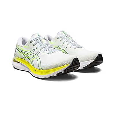 ASICS Gel-Kayano 29 1011B440-100 화이트 형광 노랑 러닝화 전문 쿠셔닝과 안정성