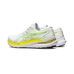 ASICS Gel-Kayano 29 1011B440-100 Weiß Fluoreszierendes Gelb Laufschuhe