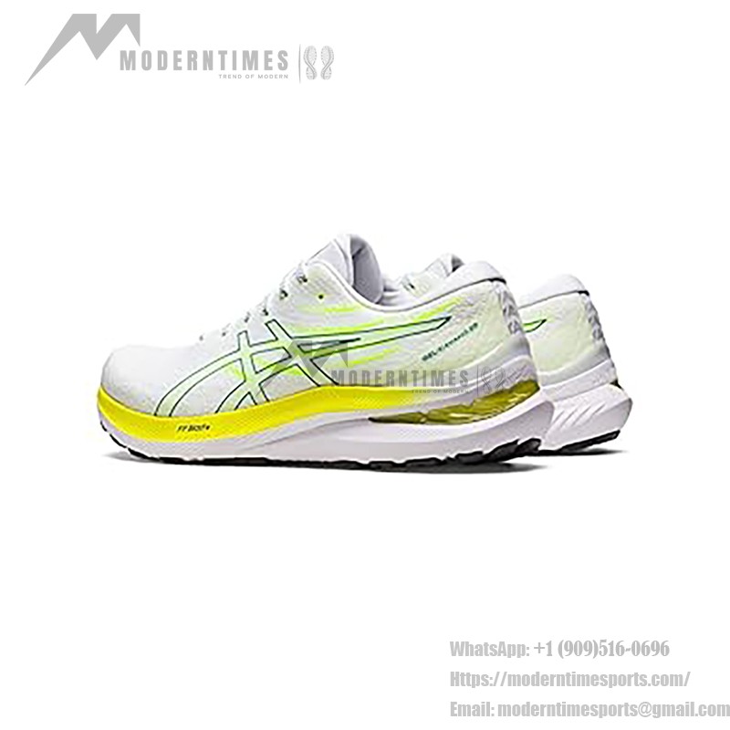 ASICS Gel-Kayano 29 1011B440-100 Weiß Fluoreszierendes Gelb Laufschuhe