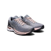 ASICS Gel-Kayano 27 1012A649-020 レディース グレー ピンク ランニングシューズ 動的サポートと完璧なクッション性