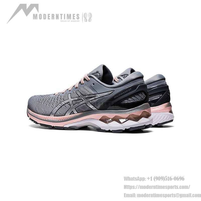 ASICS Gel-Kayano 27 1012A649-020 Damen Grau Rosa Laufschuhe