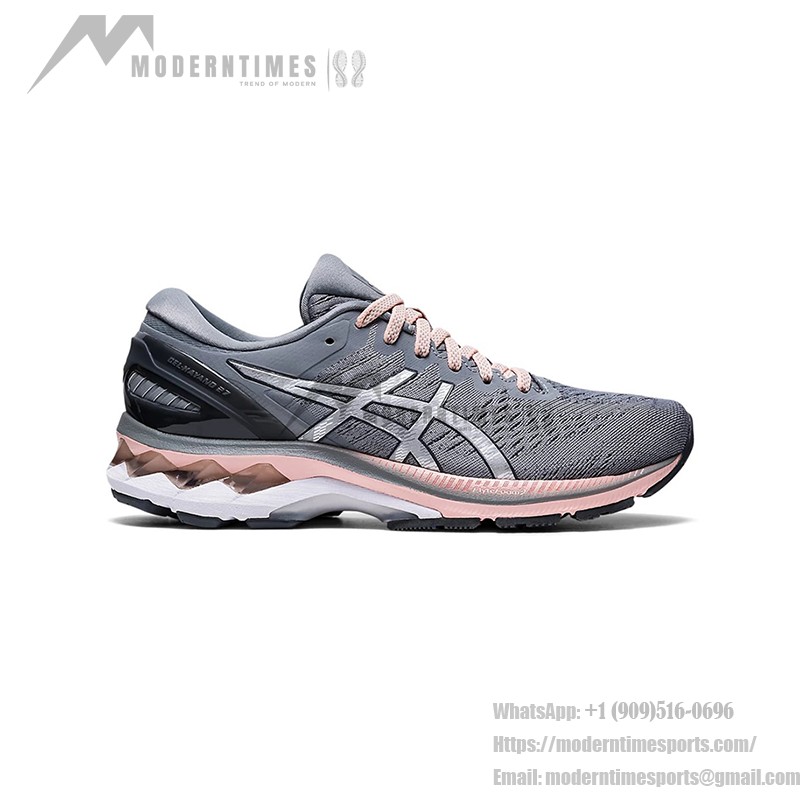 ASICS Gel-Kayano 27 1012A649-020 여성용 회색 핑크 러닝화