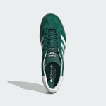 Adidas Gazelle Indoor IG1596 - Grüne Wildleder-Sneaker mit Weißen Streifen & Gummisohle