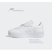 Adidas Gazelle Bold IE5130 - All-White Leather Sneakers with Platform Sole | Minimalist Design & Everyday Comfort