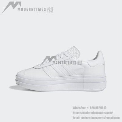 Adidas Gazelle Bold IE5130 - All-White Leather Sneakers with Platform Sole | Minimalist Design & Everyday Comfort