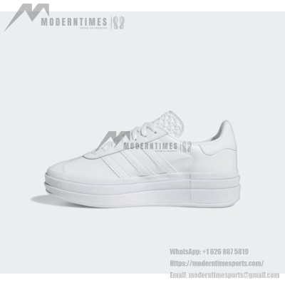 Adidas Gazelle Bold IE5130 - All-White Leather Sneakers with Platform Sole | Minimalist Design & Everyday Comfort