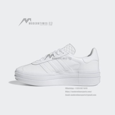 Adidas Gazelle Bold IE5130 - All-White Leather Sneakers with Platform Sole | Minimalist Design & Everyday Comfort