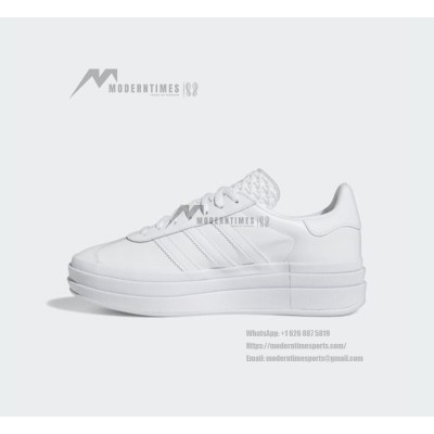 Adidas Gazelle Bold IE5130 - All-White Leather Sneakers with Platform Sole | Minimalist Design & Everyday Comfort