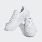 Adidas Gazelle Bold IE5130 All-White Leather Sneakers with Platform Sole