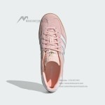 Adidas Gazelle Indoor IH5484 Pink Suede Sneakers with Pastel Blue Stripes and Gum Sole