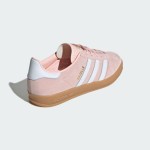 Adidas Gazelle Indoor IH5484 Pink Suede Sneakers with Pastel Blue Stripes and Gum Sole