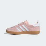 Adidas Gazelle Indoor IH5484 Pink Suede Sneakers with Pastel Blue Stripes and Gum Sole