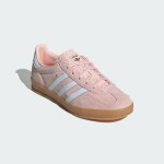 Adidas Gazelle Indoor IH5484 Pink Suede Sneakers with Pastel Blue Stripes and Gum Sole