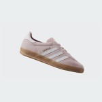 Adidas Gazelle Indoor IH5484 Pink Suede Sneakers with Pastel Blue Stripes and Gum Sole