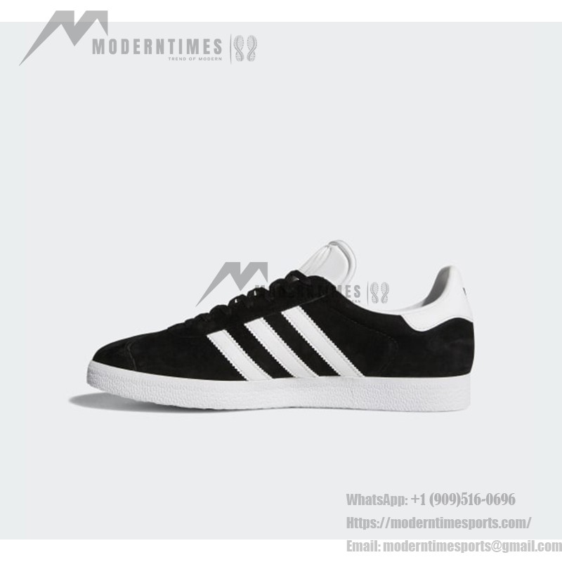 Adidas Gazelle BB5476 Schwarze Wildledersneaker mit weißen Streifen