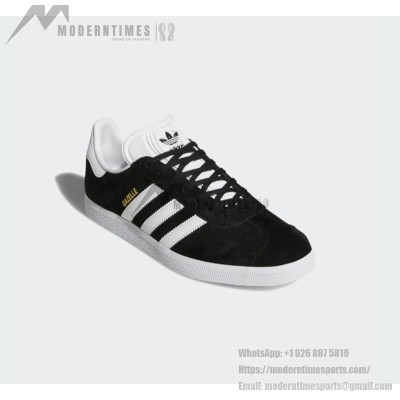 Adidas Gazelle BB5476 - Black Suede Sneakers with White Stripes | Timeless Retro Style and Everyday Comfort