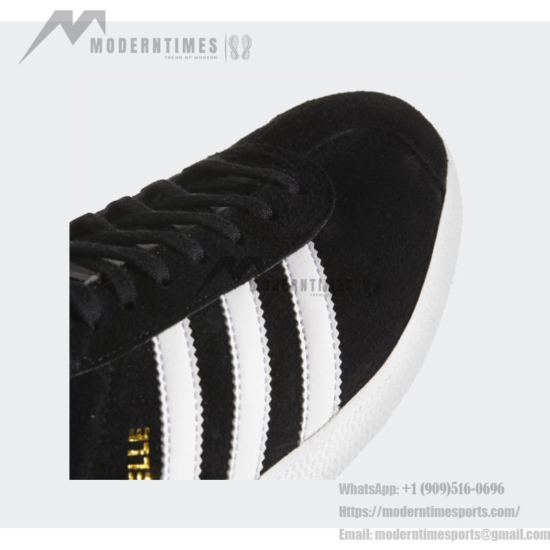 Adidas Gazelle BB5476 Schwarze Wildledersneaker mit weißen Streifen