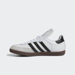 Adidas Samba Classic 772109 Hochgeschnittene Weiße Sneaker mit Schwarzen Streifen und Gummisohle