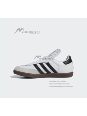 Adidas Samba Classic 772109 - High-Top White Sneakers with Black Stripes & Gum Sole | Retro Style and Everyday Comfort