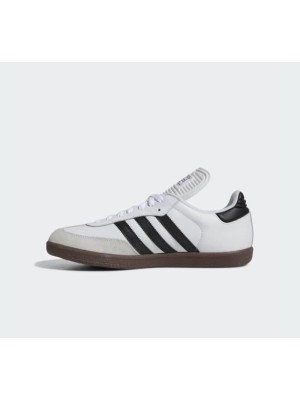 Adidas Samba Classic 772109 - High-Top White Sneakers with Black Stripes & Gum Sole | Retro Style and Everyday Comfort