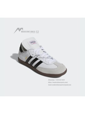 Adidas Samba Classic 772109 - High-Top White Sneakers with Black Stripes & Gum Sole | Retro Style and Everyday Comfort