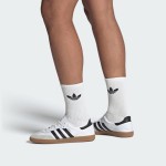 Adidas Samba Decon IF0642 White Sneakers with Black Stripes and Gum Sole