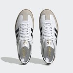 Adidas Samba Decon IF0642 White Sneakers with Black Stripes and Gum Sole