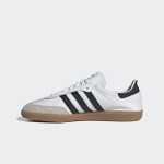 Adidas Samba Decon IF0642 White Sneakers with Black Stripes and Gum Sole