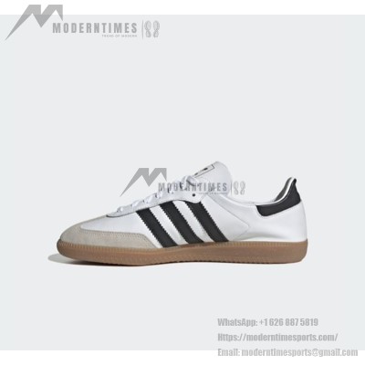 Adidas Samba Decon IF0642 – Weiße Ledersneaker mit Schwarzen Streifen & Gummisohle | Retro-Charme trifft auf Modernen Komfort